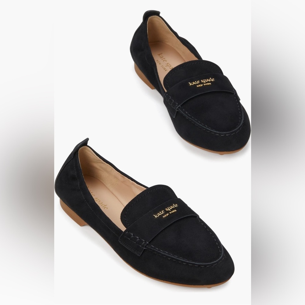 Kate Spade Eliza Logo Suede Black Loafers
Size: 10